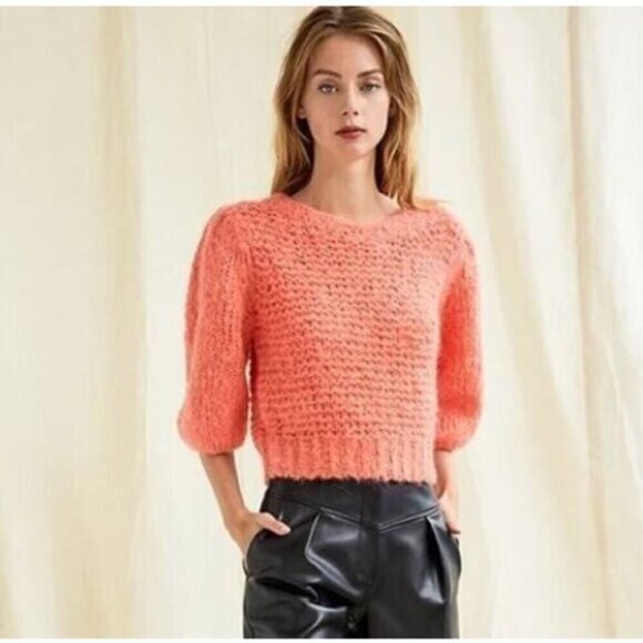 Aritzia Wilfred Le Fou Coral Lindy Knit Alpaca Sweater - XXS NWT - Picture 1 of 6